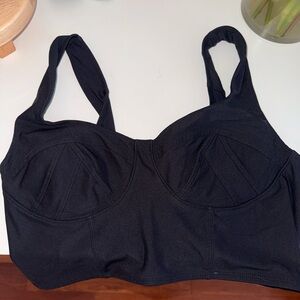 Women's Black Bustier workout top